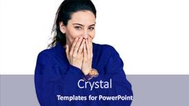  Presentation with scandal - Slide deck with young-hispanic-woman-wearing-casual background and a navy blue colored foreground