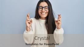  Presentation with hope - Presentation design featuring young-hispanic-woman-wearing-casual background and a mint green colored foreground