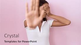  Presentation with sad woman - 