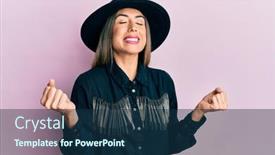  Presentation with cowgirl - Slide set having young-hispanic-woman-wearing-cowgirl background and a navy blue colored foreground