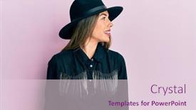  Presentation with confident young hispanic woman - Colorful slide set enhanced with young-hispanic-woman-wearing-cowgirl backdrop and a lemonade colored foreground