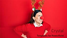  Presentation with back pain - Presentation having young-hispanic-woman-wearing-deer background and a  colored foreground