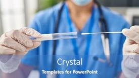  Presentation with pcr - Presentation with young-hispanic-woman-wearing-doctor background and a teal colored foreground