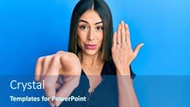  Presentation with engagement - Colorful presentation theme enhanced with young-hispanic-woman-wearing-engagement backdrop and a ocean colored foreground