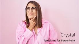  Presentation with sore throat - Presentation design featuring young-hispanic-woman-wearing-glasses background and a lemonade colored foreground