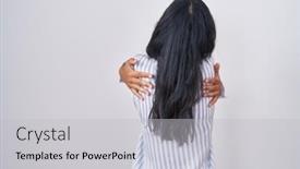  Presentation with self love - PPT layouts having young-hispanic-woman-wearing-glasses background and a light gray colored foreground