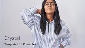  Presentation with injury - Slide deck with young-hispanic-woman-wearing-glasses background and a light blue colored foreground