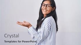  Presentation with woman hands open - 