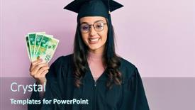  Presentation with israel - Colorful slide deck enhanced with young-hispanic-woman-wearing-graduation backdrop and a navy blue colored foreground
