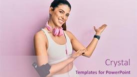  Presentation with lactation young woman breastfeeding - PPT theme with young-hispanic-woman-wearing-gym background and a lemonade colored foreground