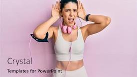  Presentation with gym - Slide deck having young-hispanic-woman-wearing-gym background and a lemonade colored foreground