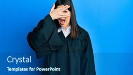  Presentation with judge - Presentation theme with young-hispanic-woman-wearing-judge background and a ocean colored foreground