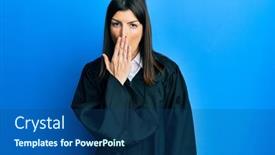  Presentation with judge - Presentation design featuring young-hispanic-woman-wearing-judge background and a ocean colored foreground