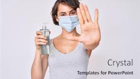  Presentation with medical sign - Slide deck consisting of young-hispanic-woman-wearing-medical background and a light gray colored foreground