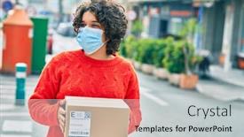  Presentation with deliver - Slides enhanced with young-hispanic-woman-wearing-medical background and a light gray colored foreground