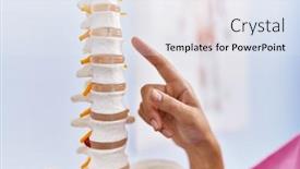  Presentation with physiotherapist - Theme having young-hispanic-woman-wearing-physiotherapist background and a sky blue colored foreground