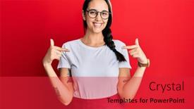  Presentation with waitress - Slides enhanced with young-hispanic-woman-wearing-professional background and a red colored foreground