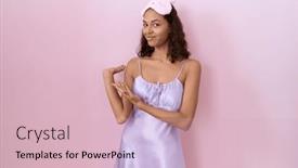  Presentation with sleep - Presentation enhanced with young-hispanic-woman-wearing-sleep background and a lemonade colored foreground