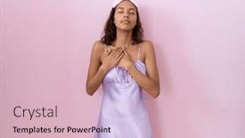  Presentation with sleep health - PPT theme consisting of young-hispanic-woman-wearing-sleep background and a lemonade colored foreground