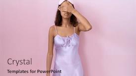  Presentation with sleep - Slide deck with young-hispanic-woman-wearing-sleep background and a soft green colored foreground