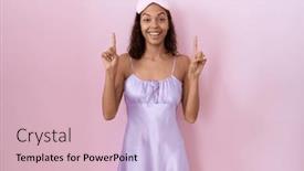  Presentation with sleep - PPT theme consisting of young-hispanic-woman-wearing-sleep background and a lemonade colored foreground