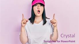  Presentation with sportswear - Presentation consisting of young-hispanic-woman-wearing-sportswear background and a lemonade colored foreground