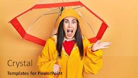  Presentation with hands holding - PPT theme featuring young-hispanic-woman-wearing-yellow background and a  colored foreground