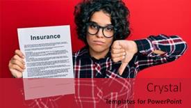  Presentation with curly hair - Slide deck enhanced with young-hispanic-woman-with-curly background and a red colored foreground