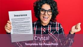  Presentation with curly hair - PPT theme having young-hispanic-woman-with-curly background and a violet colored foreground