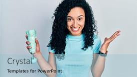  Presentation with curly hair - PPT layouts consisting of young-hispanic-woman-with-curly background and a  colored foreground