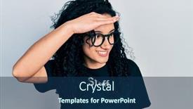  Presentation with curly hair - Presentation theme having young-hispanic-woman-with-curly background and a ocean colored foreground