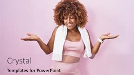  Presentation with comparison - Presentation theme featuring young-hispanic-woman-with-curly background and a lemonade colored foreground