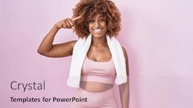  Presentation with thought - Theme consisting of young-hispanic-woman-with-curly background and a lemonade colored foreground