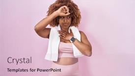  Presentation with fever - PPT layouts having young-hispanic-woman-with-curly background and a lemonade colored foreground