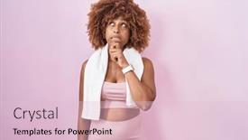  Presentation with curly hair - Theme consisting of young-hispanic-woman-with-curly and a lemonade colored foreground