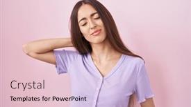  Presentation with injury - Slide deck consisting of young-hispanic-woman-with-long background and a  colored foreground