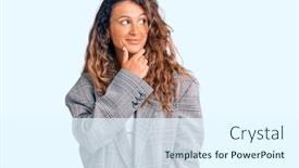  Presentation with tattoo - Beautiful presentation theme featuring young-hispanic-woman-with-tattoo backdrop and a sky blue colored foreground