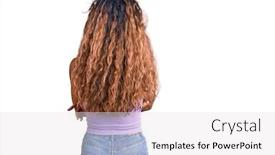  Presentation with tattoo - Beautiful slide set featuring young-hispanic-woman-with-tattoo backdrop and a white colored foreground