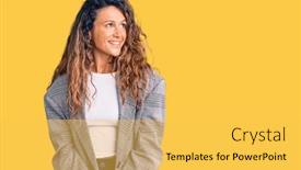  Presentation with confident young hispanic woman - Slide deck enhanced with young-hispanic-woman-with-tattoo background and a yellow colored foreground