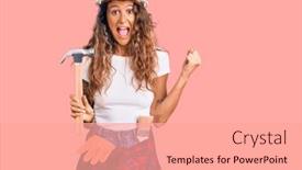  Presentation with tattoo - Theme consisting of young-hispanic-woman-with-tattoo background and a coral colored foreground