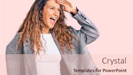  Presentation with tattoo - Beautiful PPT theme featuring young-hispanic-woman-with-tattoo backdrop and a lemonade colored foreground