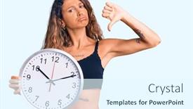  Presentation with tattoo - Slide deck enhanced with young-hispanic-woman-with-tattoo background and a sky blue colored foreground