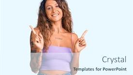  Presentation with tattoo - PPT theme enhanced with young-hispanic-woman-with-tattoo background and a white colored foreground