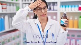  Presentation with syrup - Slide deck consisting of young-hispanic-woman-working background and a lemonade colored foreground