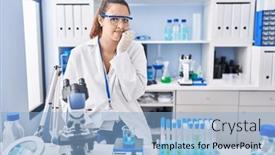  Presentation with anxiety - Slide deck with young-hispanic-woman-working background and a light blue colored foreground