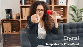  Presentation with couple therapy - Presentation having young-hispanic-woman-working background and a dark gray colored foreground