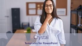  Presentation with sore throat - Presentation design consisting of young-hispanic-woman and a lemonade colored foreground