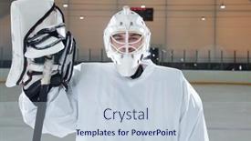  Presentation with ice rink - Colorful theme enhanced with young-hockey-player-in-sports backdrop and a lemonade colored foreground