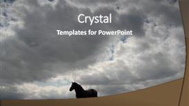  Presentation with farm labor - Slide deck consisting of young horse at the farm background and a  colored foreground