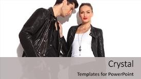  Presentation with lover - Slide deck with young hot rock and roll background and a light gray colored foreground